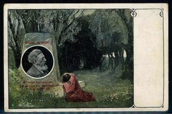 Liebknecht, Wilhelm, Trauerkarte für den bekannten Sozialdemokraten, ...