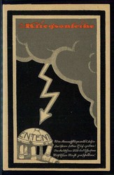 Propagandakarte zur 8. Kriegsanleihe, mit Zeichnung gegen die Entent, ...