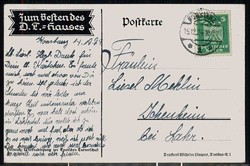 Spendenkarte der deutschen Turnerschaft zum Besten des deutschen ...