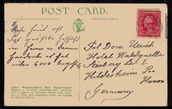 USA, Farbfotokarte von John Wanamaker's New Store, from City Hall ...