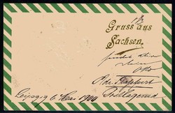 Wappen/Heraldik, Prägedruck-Karte mit dem Wappen aus Sachsen, ...