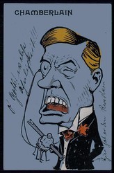 1904, deutsche Karikatur-Karte gegen den britischen Politiker ...