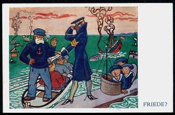 I. WK, Satire-Karte gegen Deutschland 'Deutschland bietet seinen ...