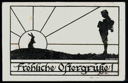 1925, Osterkarte des deutschen Kulturverbandes in Prag, gelaufen 1925 ...