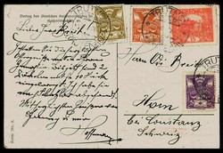 1925, Osterkarte des deutschen Kulturverbandes in Prag, gelaufen 1925 ...