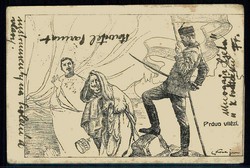 Tschechoslowakei, politische Satire/Spott-Karte gegen Deutschland bzw ...