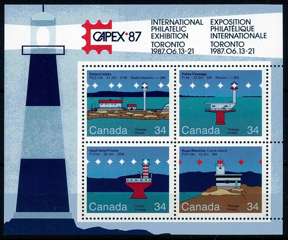 Leuchttürme/Internationale Briefmarkenausstellung 1987 in Toronto ...
