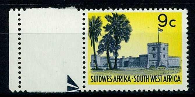 9 C. Fort Namutoni 1971, mit Leerfeld und linkem Seitenrand, tadellos ...