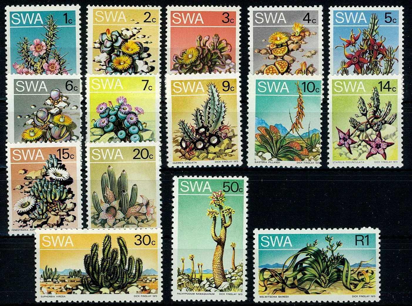 Freimarken Wüstenpflanzen 1973, ohne die billige Mi.-Nr. 385., ...