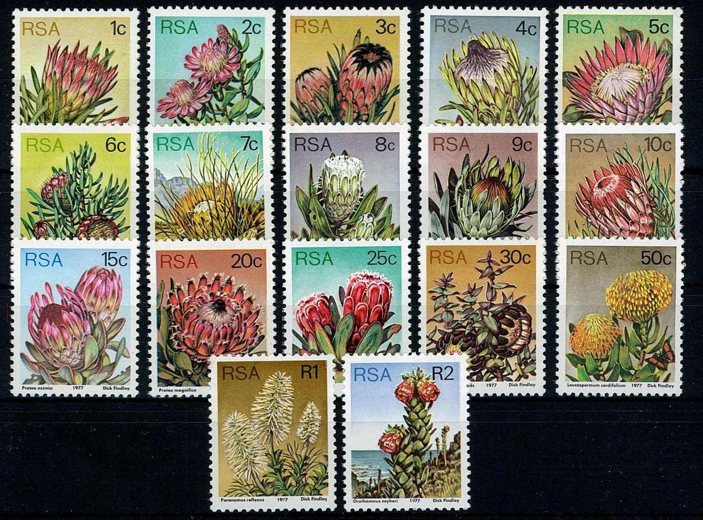 Freimarken Proteusgewächse 1977, tadellos postfrisch.