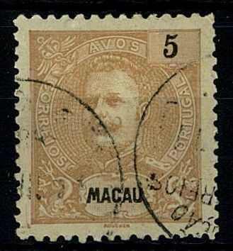 5 A. Freimarke König Carlos I. 1898, gest.