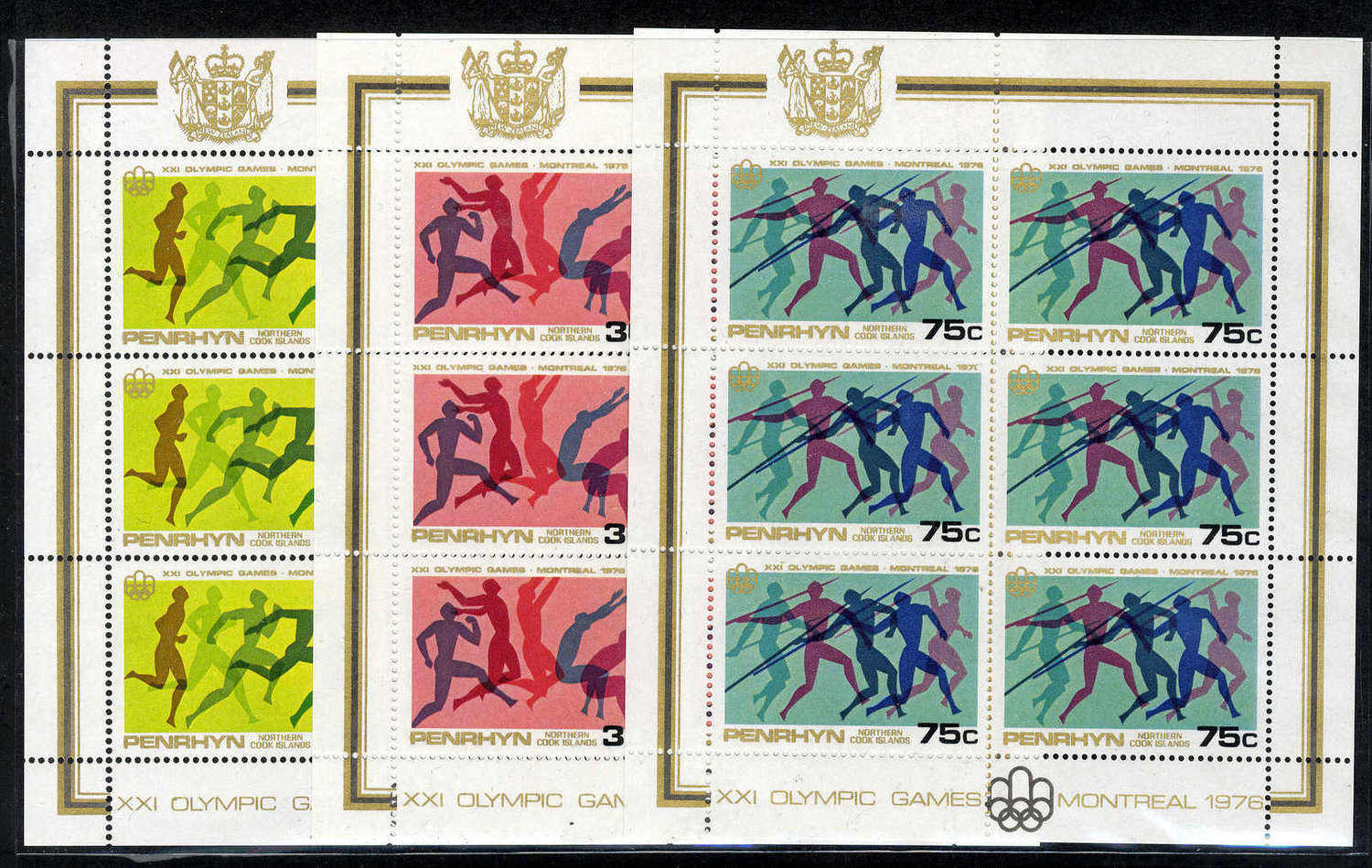 Olympische Sommerspiele Montreal 1976, in Kleinbögen, tadellos ...