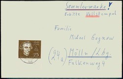 25 Pf. Haydn aus dem Beethoven-Block als Einzelfrankatur aus Kiel ...