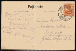 Schwarzenberg, Karte mit Foto des Ortes und Landkarte, gelaufen 1917, ...