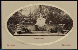 Dresden, Badende Nymphe auf der Bürgerwiese, als Express-Karte vom 6 ...