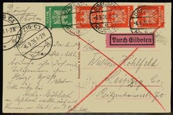 Dresden, Badende Nymphe auf der Bürgerwiese, als Express-Karte vom 6 ...