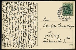 Waldheim (Sachsen), mehrfarbige, patriotische Karte aus der Zeit des ...