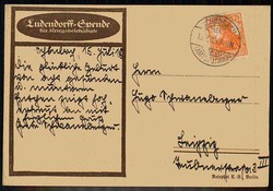 Ludendorff-Spende für Kriegsgeschädigte, gelaufen März 1918, gute ...