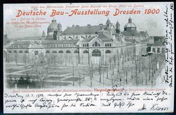 Dresden, Deutsche Bau-Ausstellung 1900, gelaufen April 1901, gute ...