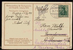 Leipzig, offizielle Fest-Postkarte Nr. 22b zur Weltausstellung für ...