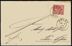 1 Gr. Freimarke sauber als Einzelfrankatur auf Brief mit K2. 'Posen', ...