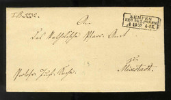 Kempen, Reg. Bez. Posen, portofreier Justiz-Dienstbrief mit K3.-Stpl. ...