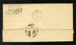 Kempen, Reg. Bez. Posen, portofreier Justiz-Dienstbrief mit K3.-Stpl. ...