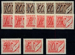 5760: Slovakia - Postage due stamps