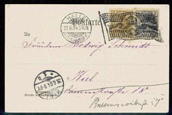 2 Pf. und 3 Pf. Germania mit gesuchter Fahnen/Flaggen-Entwertung aus ...