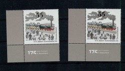 175 Jahre Eisenbahnen 2010 im Eckrandstück, mit glasklarem ...
