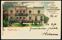 Hannover, historische Karte, hier 'Odd-Fellow-Hallen-Restaurant in ...