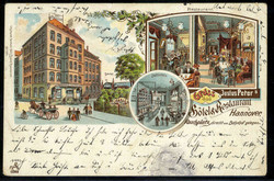 Hannover, historische Karte, hier Farblitho-Karte 'Gruß aus dem ...