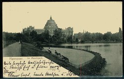 Hannover, historische Karte, hier 'Im Maschpark mit ...