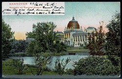 Hannover, historische Karte, hier 'Maschpark Provinzial-Museum', ...