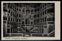 Bayreuth, Fotokarte des markgräflichen Opernhauses, mit Marke und ...