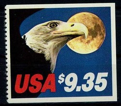 9,35 Dollar Eilmarke Weißkopfseeadler 1983, einseitig gezähnt, ...