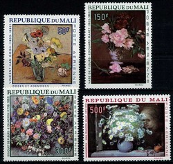 Flugpostmarken Blumenstilleben 1968, tadellos postfrisch.