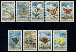 Schmetterlinge 1961, tadellos postfrisch.