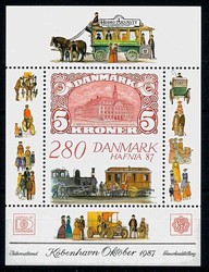 Internationale Briefmarkenausstellung in Kopenhagen-Block 1987, ...