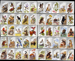 Nordamerik. Fauna 1987, der kpl. ZD-Bogen aufgetrennt in zehn waager. ...