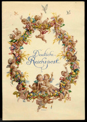 Schmuck-Telegramm aus der Weimarer Republik, hier 'Kleine Engel im ...