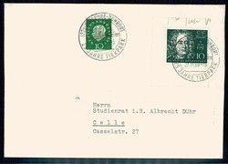 10 Pf. Händel (aus Block 2.) in portogerechter MiF, auf hübschem ...