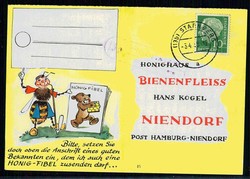 10 Pf. Heuss auf dekorativer Bestellkarte, gest. 'Starnberg' und mit ...