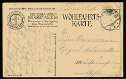 Wohlfahrtskarte 'Was kraucht denn da im Busch herum?', gelaufen Venne ...