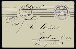 1915, Marineschiffspost-Brief, sehr sauber und schön gest. ...