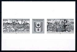 Briefmarkenausstellung der Jugend Halle 1990, Schwarzdruck, ...