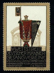 1915, Werbe-Vignette zum IV. Wettstreit deutscher ...