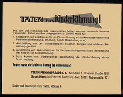 Schutz im Funk, Spendenheft über 5 DM, ca. um 1958, inliegend 50 ...