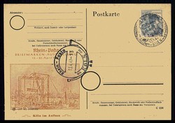 Rhein-Posta, Briefmarkenausstellung Köln April 1947, mit zwei vers. ...