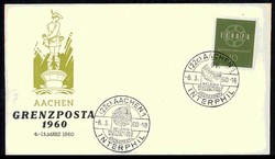 Aachen, Sonderumschlag zur Grenzposta 1960 mit entspr. Marke und Stpl ...